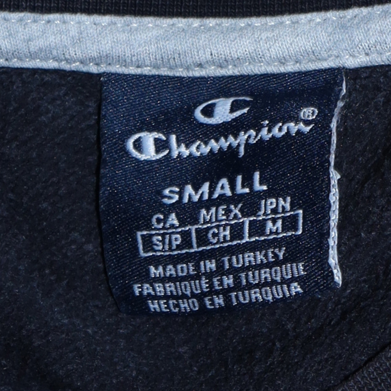 Mens UK Size S Champion Black Pullover Sweatshirt