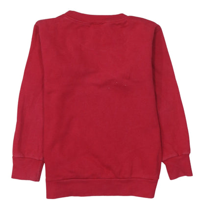4Kidz Girls Red Reindeer Christmas Pullover Sweatshirt 7-8 Years