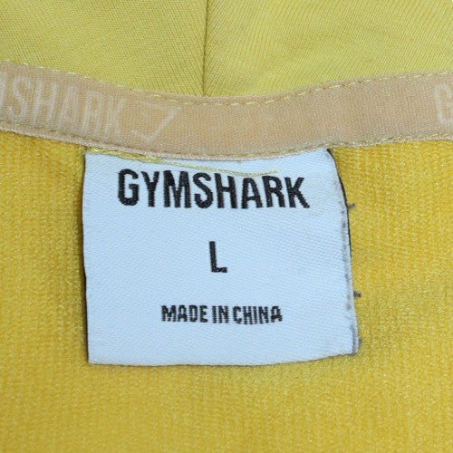 Mens UK Size L Gymshark Yellow Pullover Hoodie