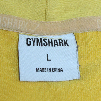 Mens UK Size L Gymshark Yellow Pullover Hoodie
