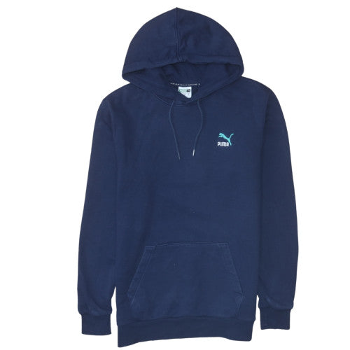 Mens UK Size M Puma Blue Pullover Hoodie