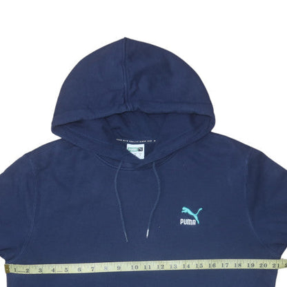 Mens UK Size M Puma Blue Pullover Hoodie
