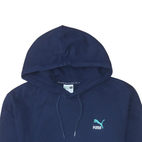 Mens UK Size M Puma Blue Pullover Hoodie