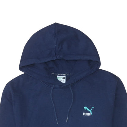 Mens UK Size M Puma Blue Pullover Hoodie
