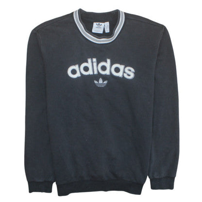 Mens UK Size M Adidas Black Pullover Sweatshirt