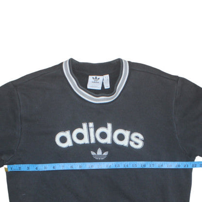 Mens UK Size M Adidas Black Pullover Sweatshirt