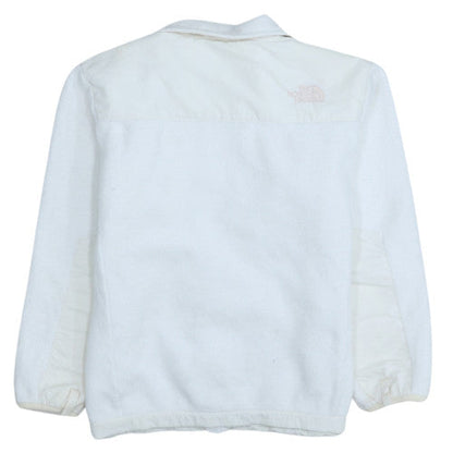 The North Face Girls White Fleece Full Zip Jacket Size L