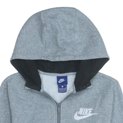 Nike Boys Grey Colourblock Full Zip Fleece Hoodie XL 13-15 Years