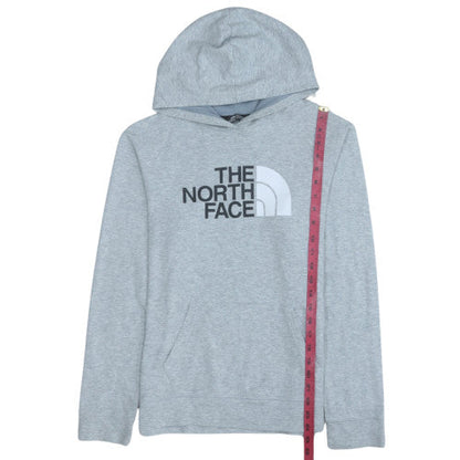 The North Face Boys Grey XL Pullover Hoodie with Logo Print