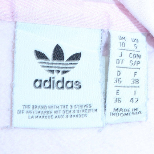 Womens UK Size 10 Adidas Pink Pullover Hoodie