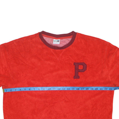 Puma Men Red Crew Neck Short Sleeve College Style T-Shirt L