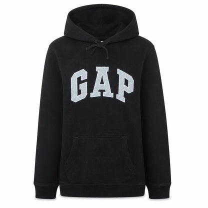 Gap Womens Black Pullover Hoodie Large Cotton Blend Casual