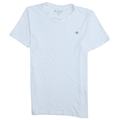 Champion Men's White Crew Neck Cotton Athletic T-Shirt Size M