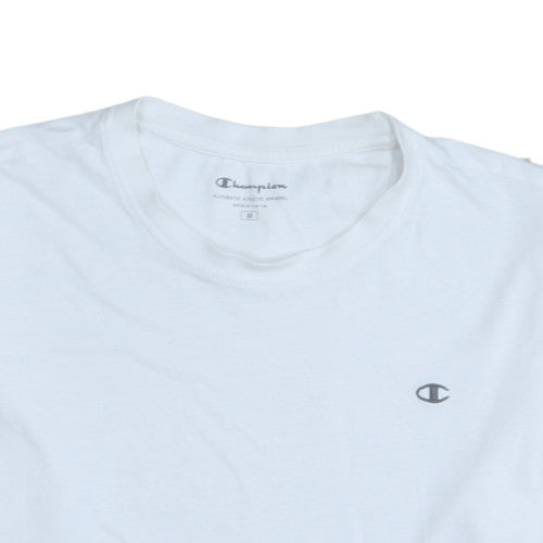 Champion Men's White Crew Neck Cotton Athletic T-Shirt Size M