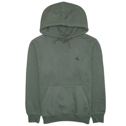 Mens UK Size M Calvin Klein Jeans Green Pullover Hoodie