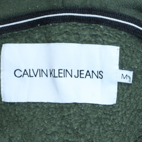 Mens UK Size M Calvin Klein Jeans Green Pullover Hoodie