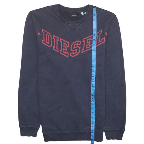 Mens UK Size L Diesel Blue Pullover Sweatshirt