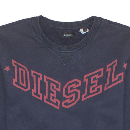 Mens UK Size L Diesel Blue Pullover Sweatshirt