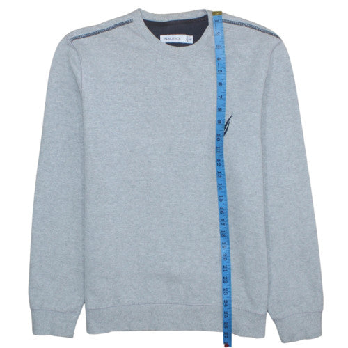 Mens UK Size M Nautica Grey Pullover Sweatshirt