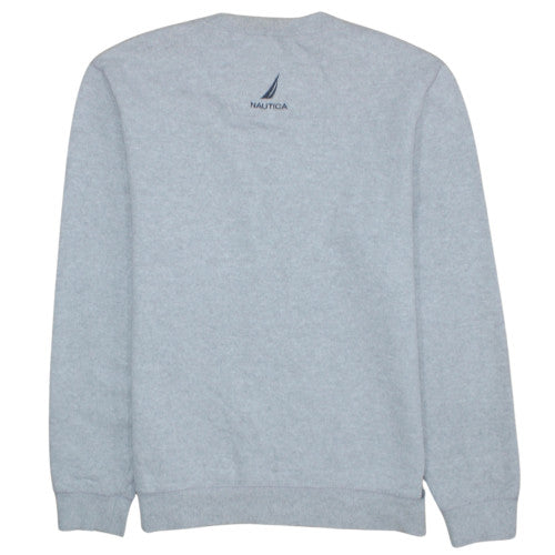 Mens UK Size M Nautica Grey Pullover Sweatshirt