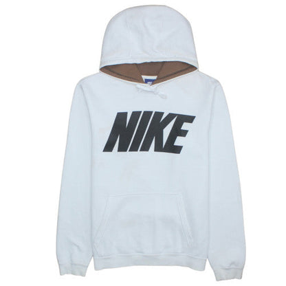 Mens UK Size M Nike White Pullover Hoodie