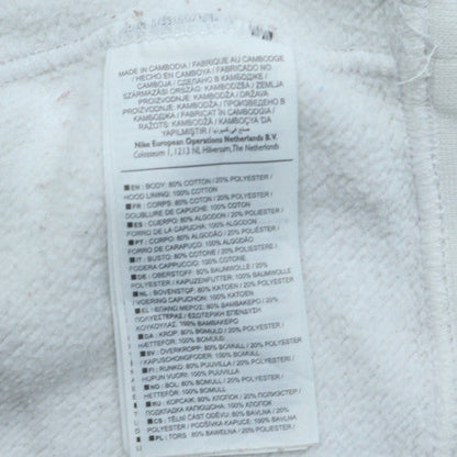 Mens UK Size M Nike White Pullover Hoodie