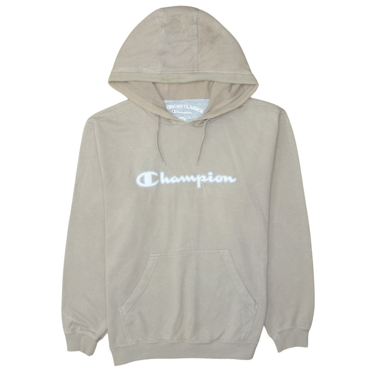 Mens UK Size XL Champion Beige Pullover Hoodie