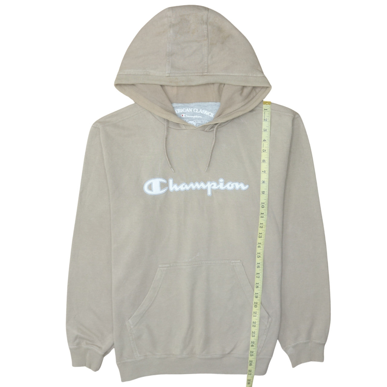 Mens UK Size XL Champion Beige Pullover Hoodie