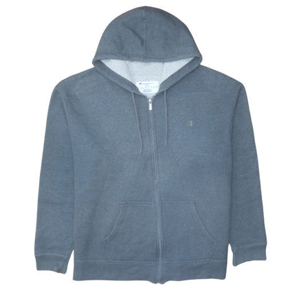 Mens UK Size 2XL Champion Grey Full Zip Hoodie