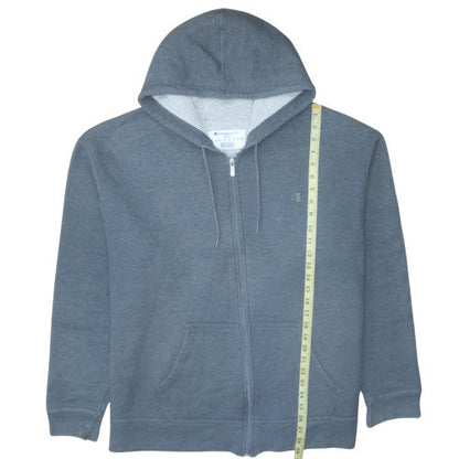 Mens UK Size 2XL Champion Grey Full Zip Hoodie