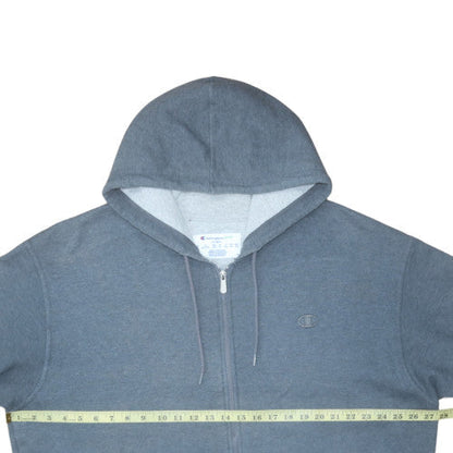 Mens UK Size 2XL Champion Grey Full Zip Hoodie