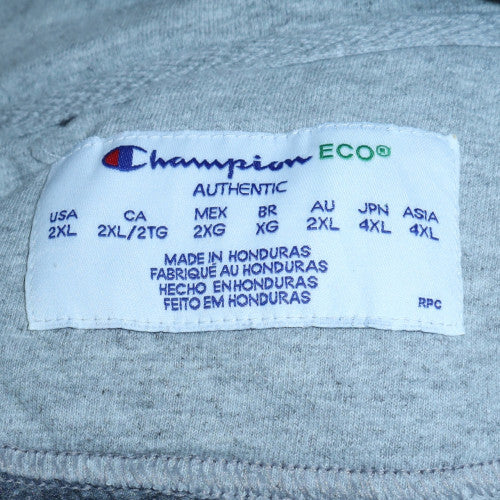 Mens UK Size 2XL Champion Grey Full Zip Hoodie
