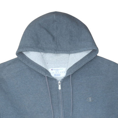 Mens UK Size 2XL Champion Grey Full Zip Hoodie