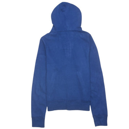 Mens UK Size XL Hollister Blue Henley Hoodie