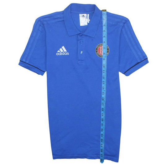 Adidas Men's Blue Feyenoord Rotterdam Polo Shirt Size S