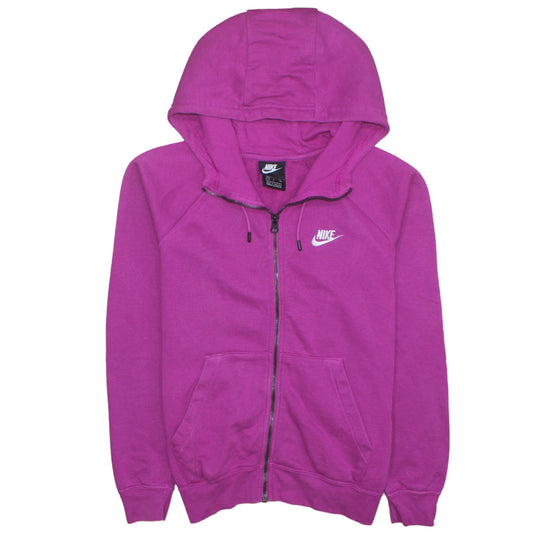 Womens UK Size S Nike Pink Full Zip Hoodie
