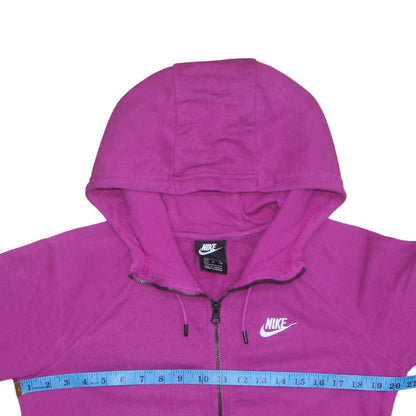 Womens UK Size S Nike Pink Full Zip Hoodie