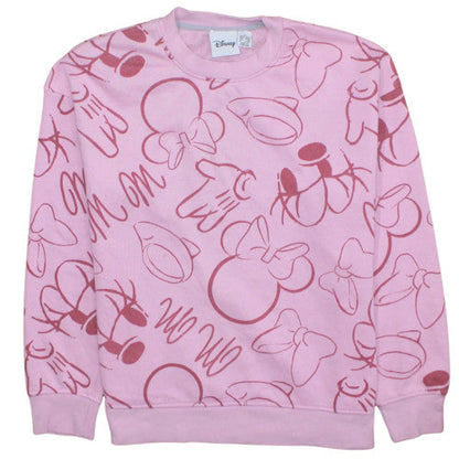 Womens UK Size S Disney Pink Pullover Sweatshirt
