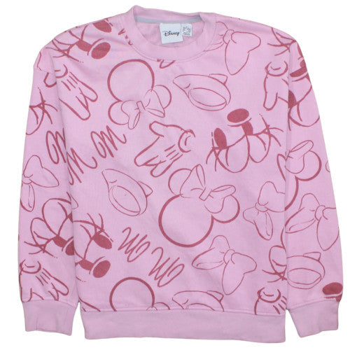 Womens UK Size S Disney Pink Pullover Sweatshirt