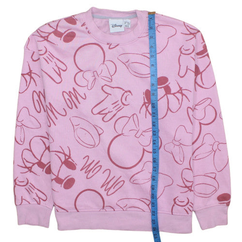 Womens UK Size S Disney Pink Pullover Sweatshirt