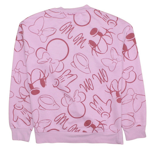 Womens UK Size S Disney Pink Pullover Sweatshirt