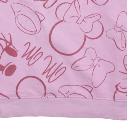 Womens UK Size S Disney Pink Pullover Sweatshirt