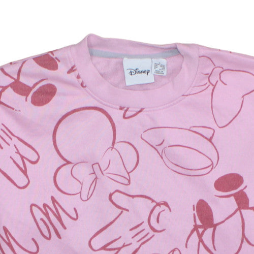 Womens UK Size S Disney Pink Pullover Sweatshirt