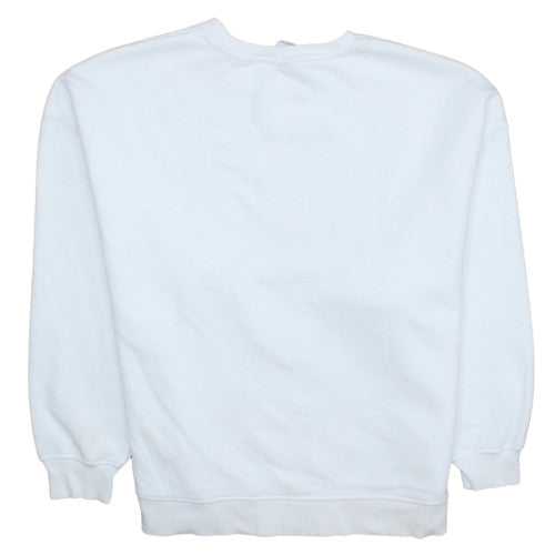 Womens UK Size L Primark White Pullover Sweatshirt