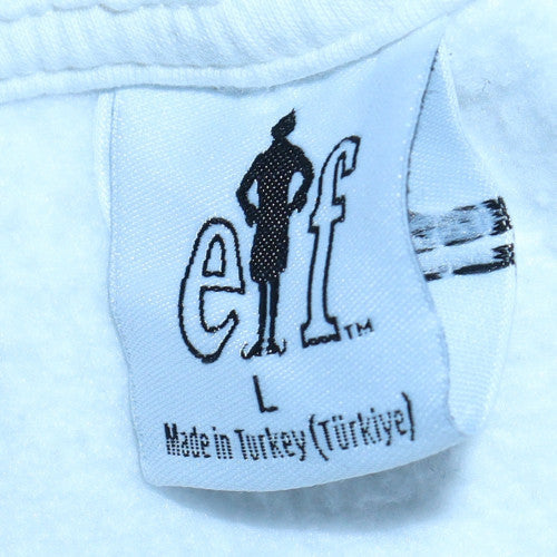 Womens UK Size L Primark White Pullover Sweatshirt