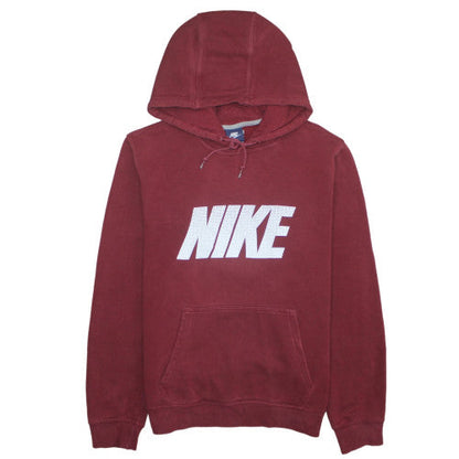 Womens UK Size M Nike Red Pullover Hoodie