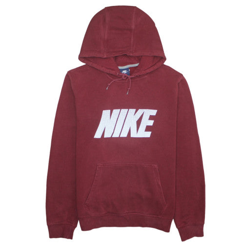 Womens UK Size M Nike Red Pullover Hoodie