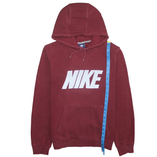 Womens UK Size M Nike Red Pullover Hoodie