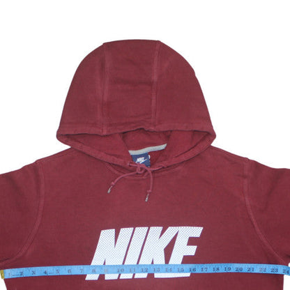 Womens UK Size M Nike Red Pullover Hoodie