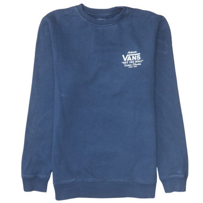Mens UK Size S Vans Blue Pullover Sweatshirt